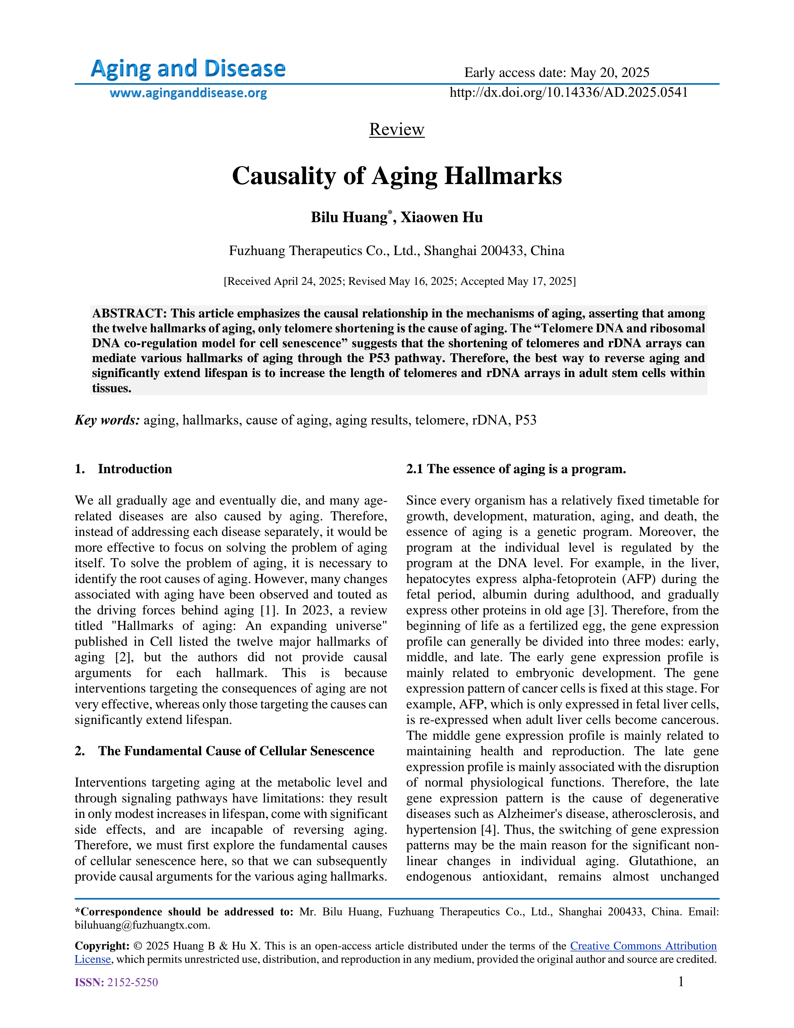Cover of Causality of Aging Hallmarks
